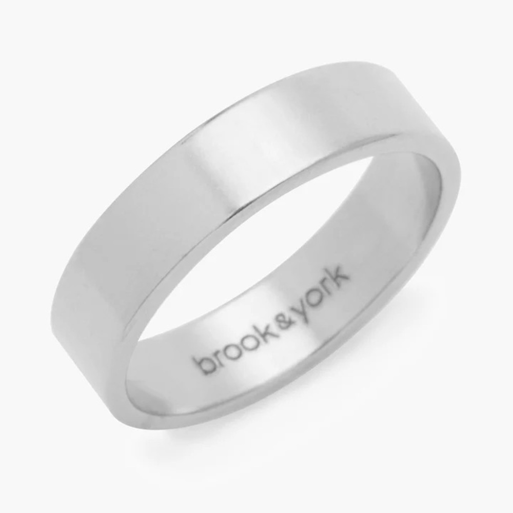 Aria fine ring brook & york - thick silver band/ring size 7